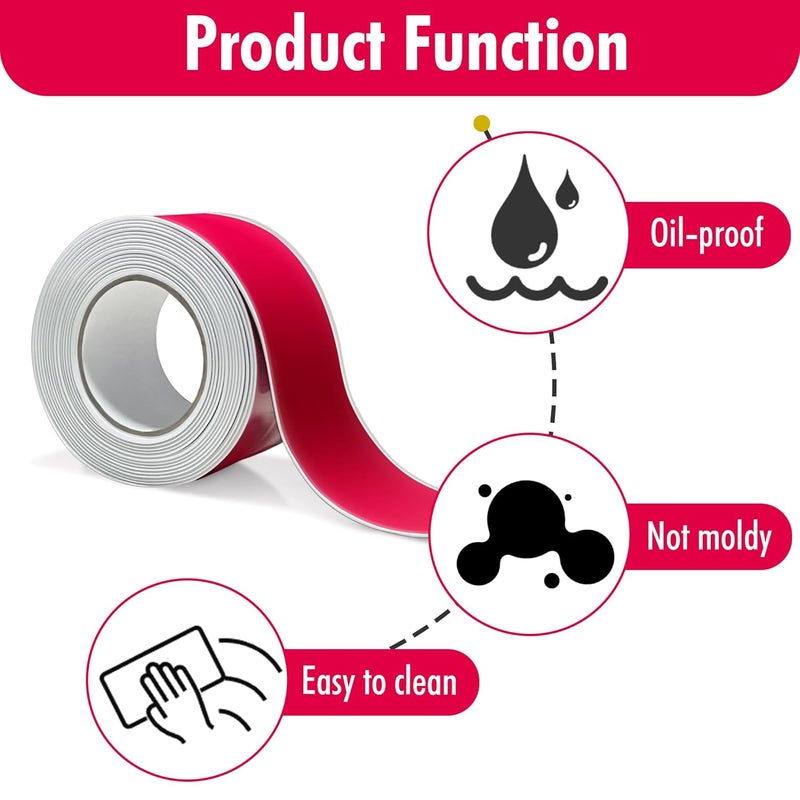 CodaBow 3 Rolls White Caulk Tape for Bathtub Self Adhesive，Peel and Stick Caulk Strip Waterproof，Toilet Base Sealer Strip，Toilet Sealant Tape - Image 4